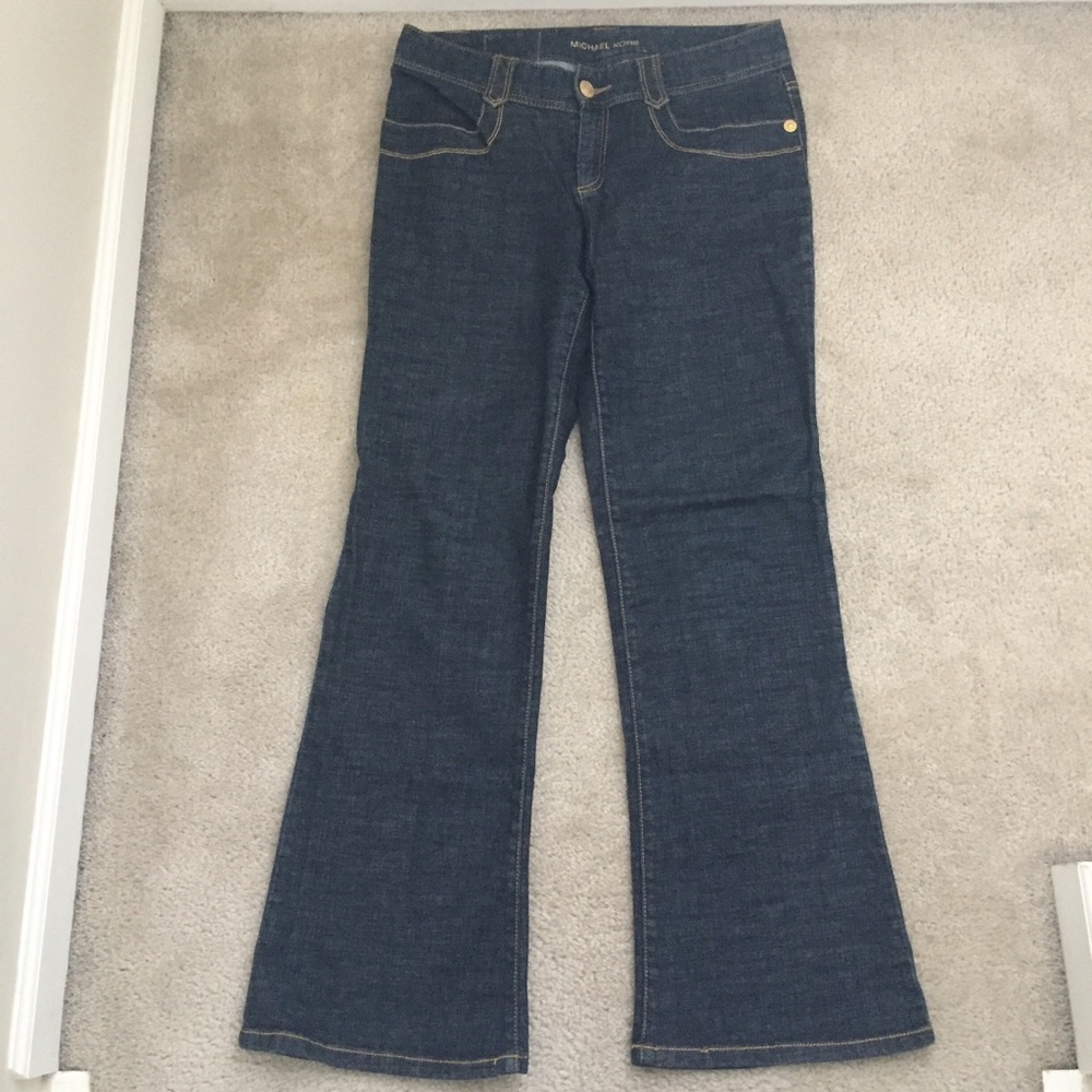 MICHAEL KORS Dark Rinse 4 pocket Flare Leg Jeans